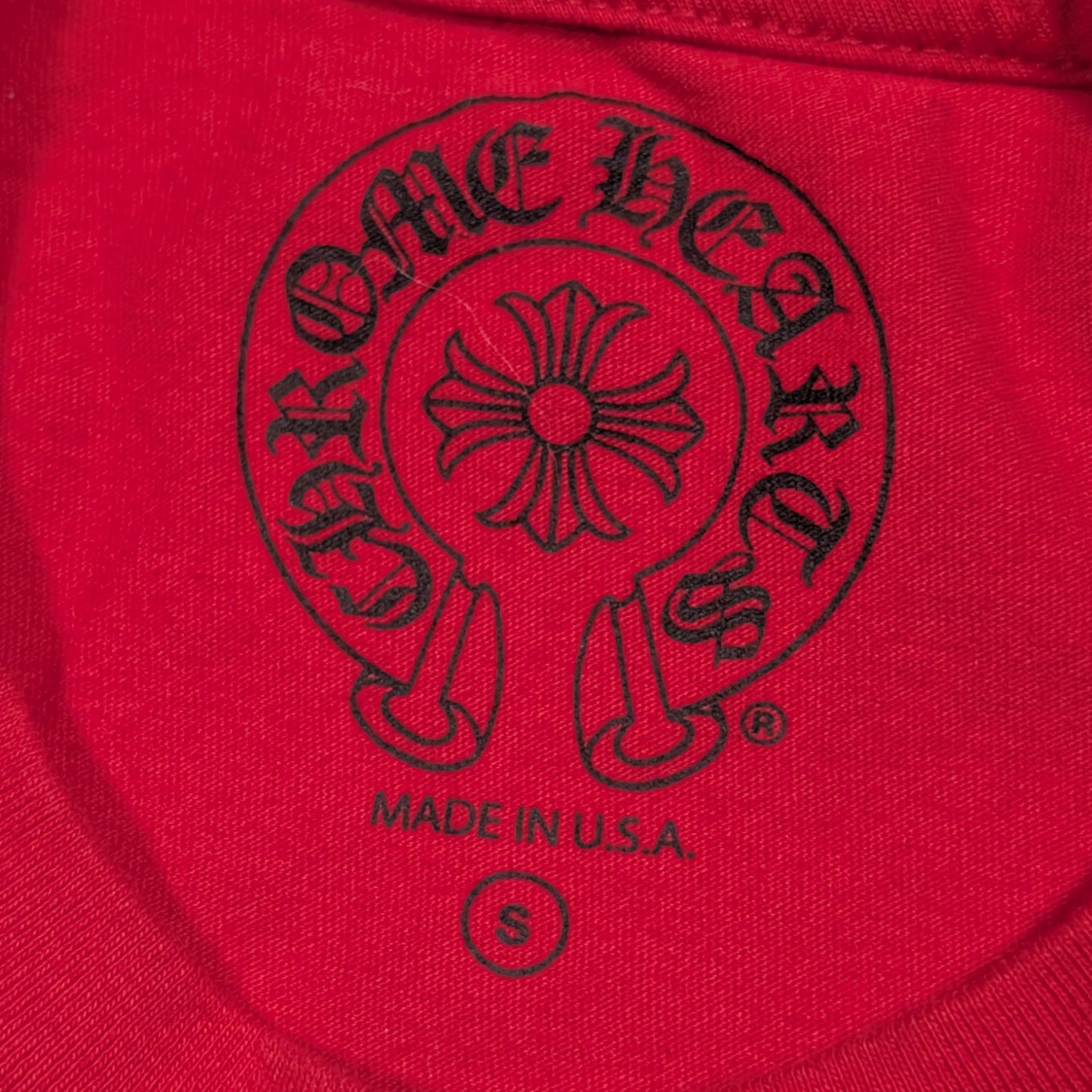 Red Scroll CH Logo LS Pocket T-Shirt