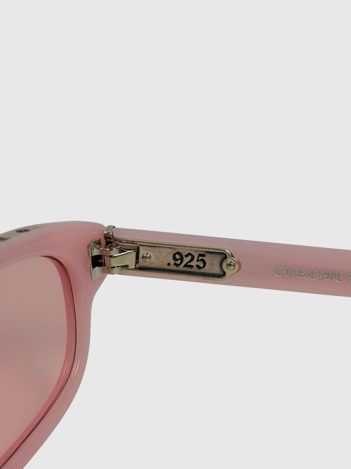 Sterling Silver Hinges on Chrome Hearts Baby Pink Lowrider Sunglasses