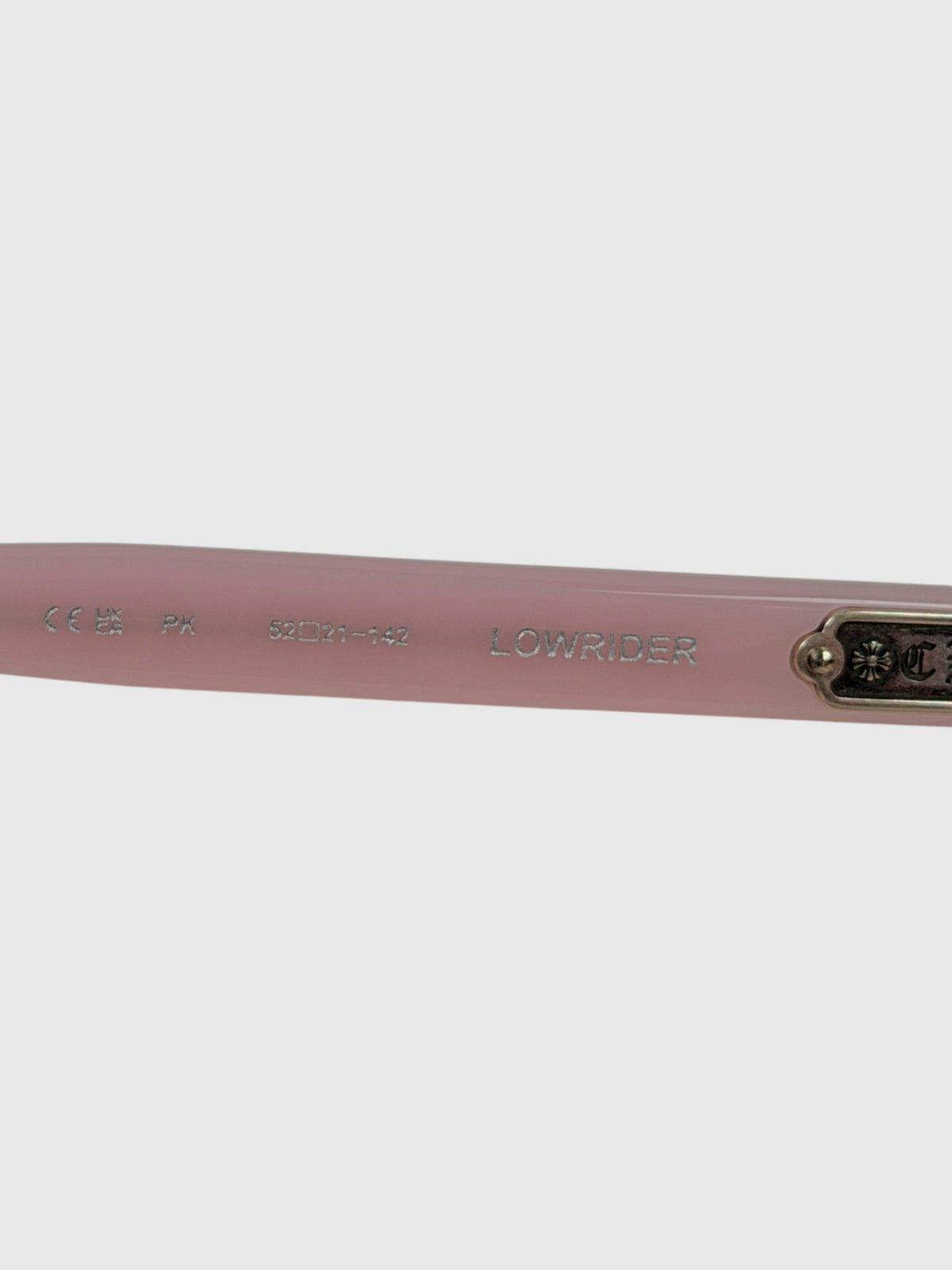 CH Plus Silver Hardware on Chrome Hearts Lowrider Glasses Baby Pink