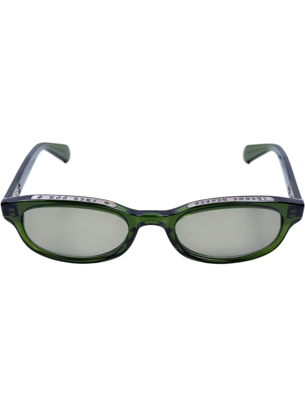 Chrome Hearts Lowrider Sunglasses Dark Green Acetate Silver Plaques