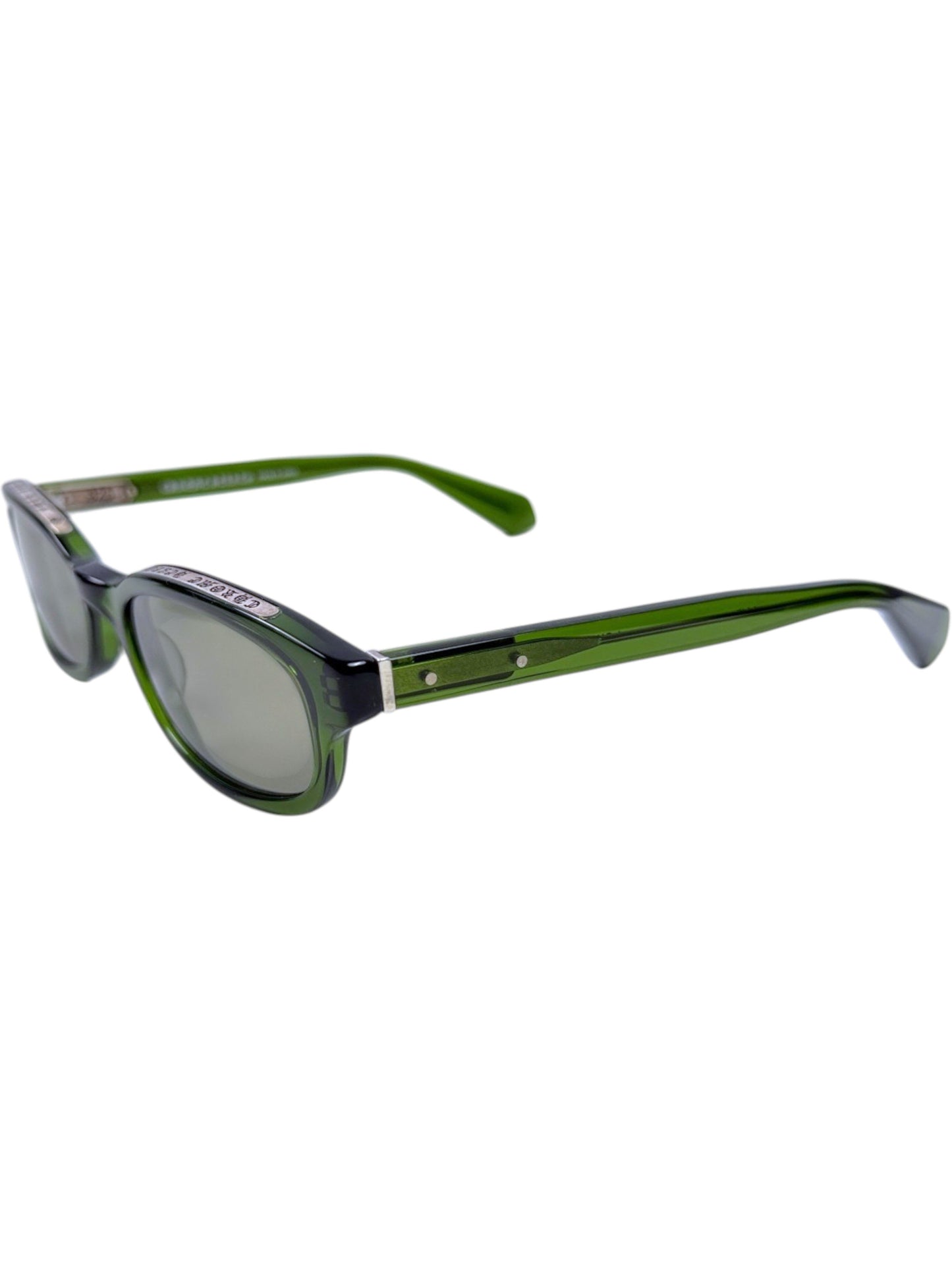 Dark Green Acetate Chrome Hearts Lowrider Sunglasses Grey Smoke Lenses