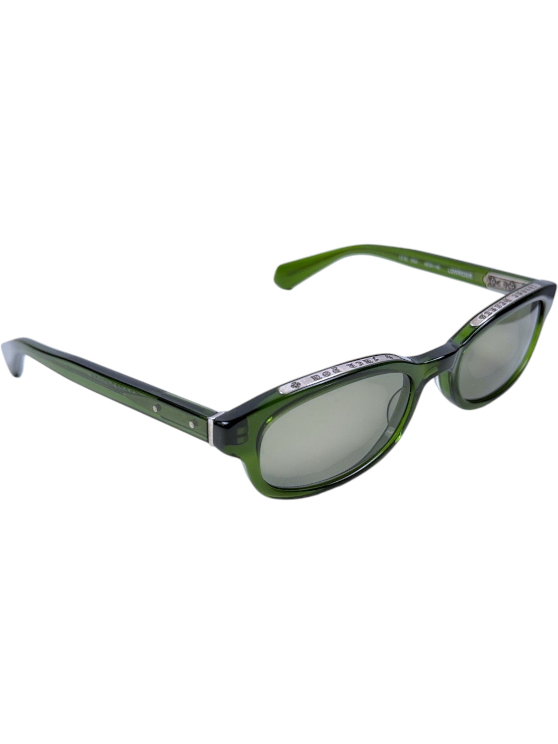 Chrome Hearts Lowrider Sunglasses Green Frame Silver Hinge Hardware