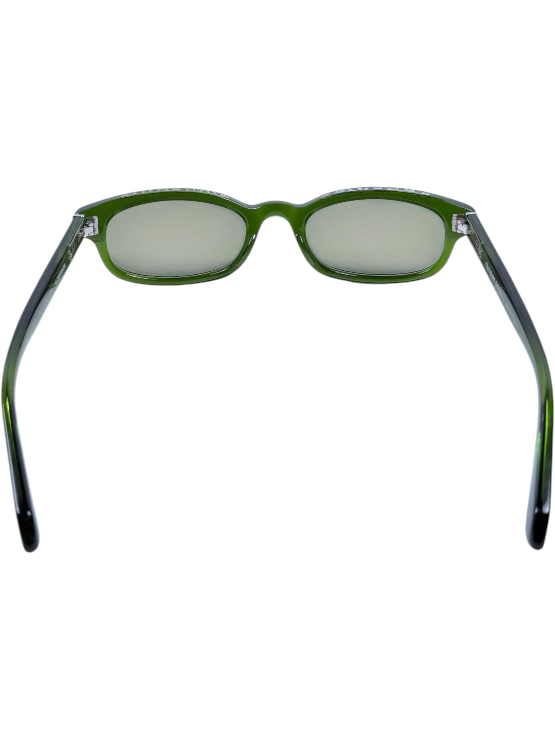 Chrome Hearts Green Tinted Lens Lowrider Sunglasses Sterling Silver Accents