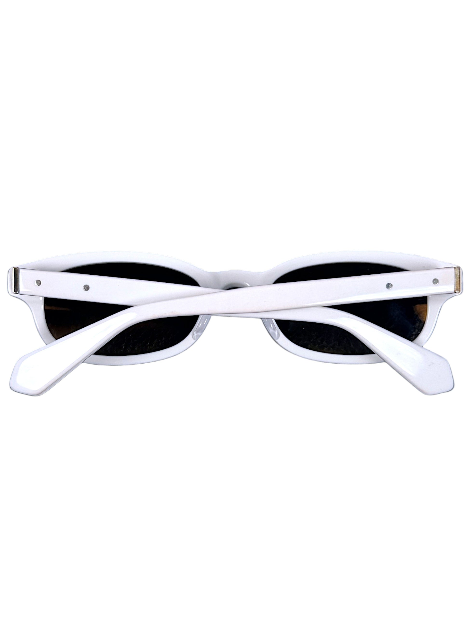 Chrome Hearts Lowrider Sunglasses White Acetate Silver Temple Plaques