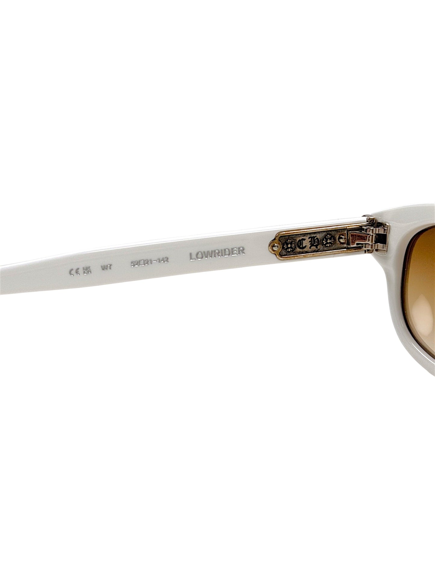 Chrome Hearts .925 Silver Plaque White Lowrider Acetate Sunglasses