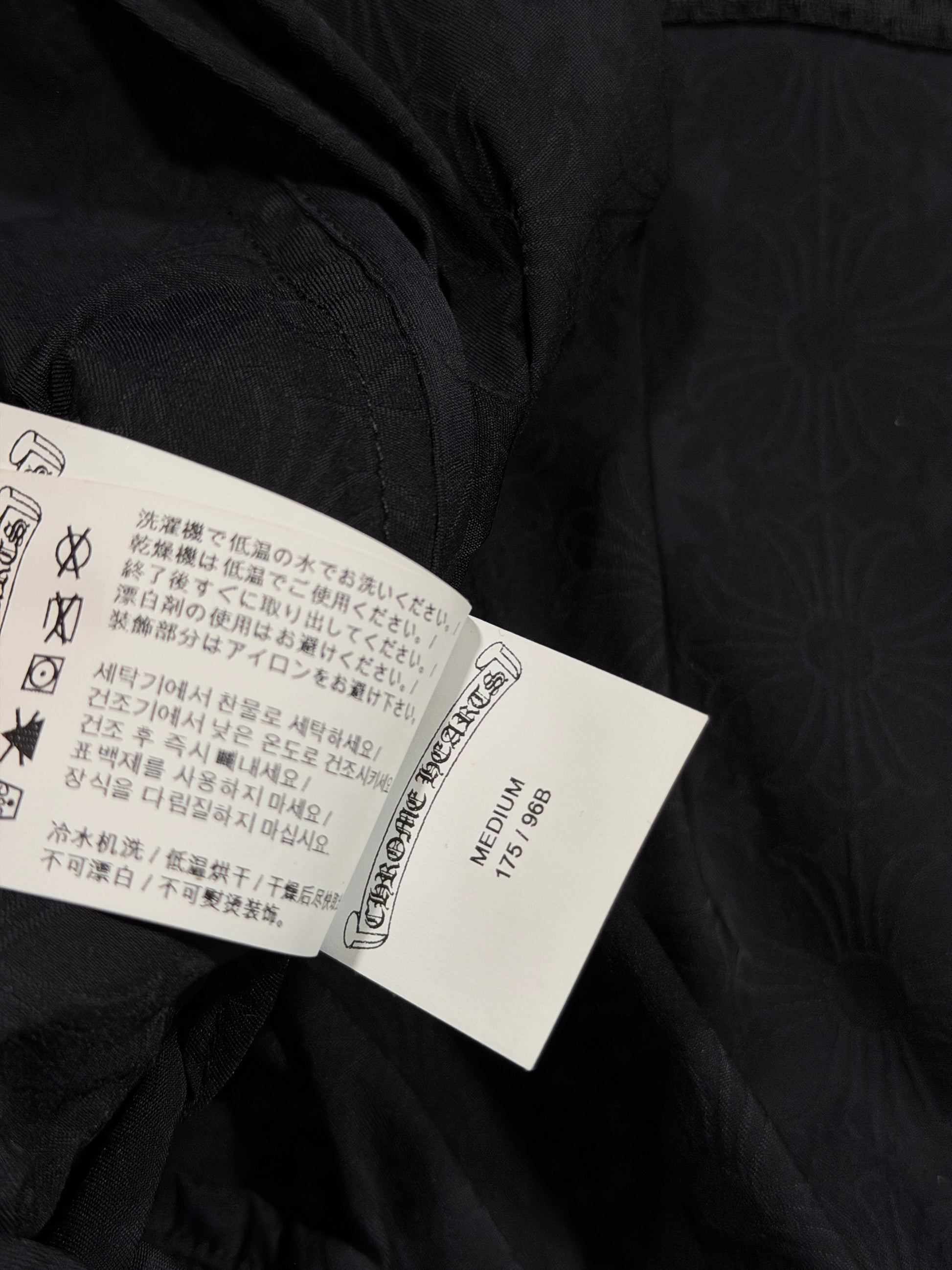 Chrome Hearts Light Jacket Navy Nylon Dagger Zip Pulls