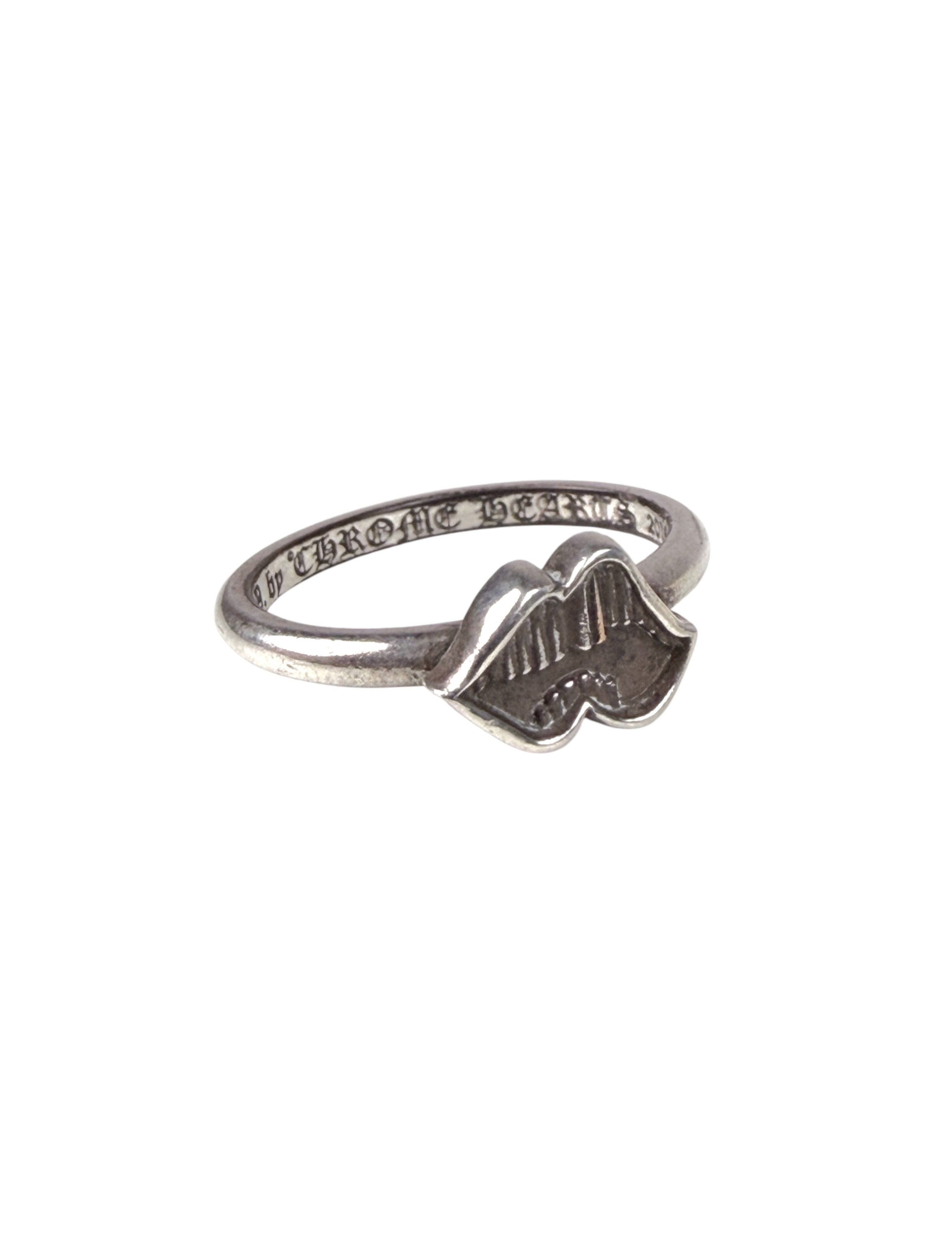 Chrome Hearts Matty Boy Sculpted Chomper Teeth Silver Ring