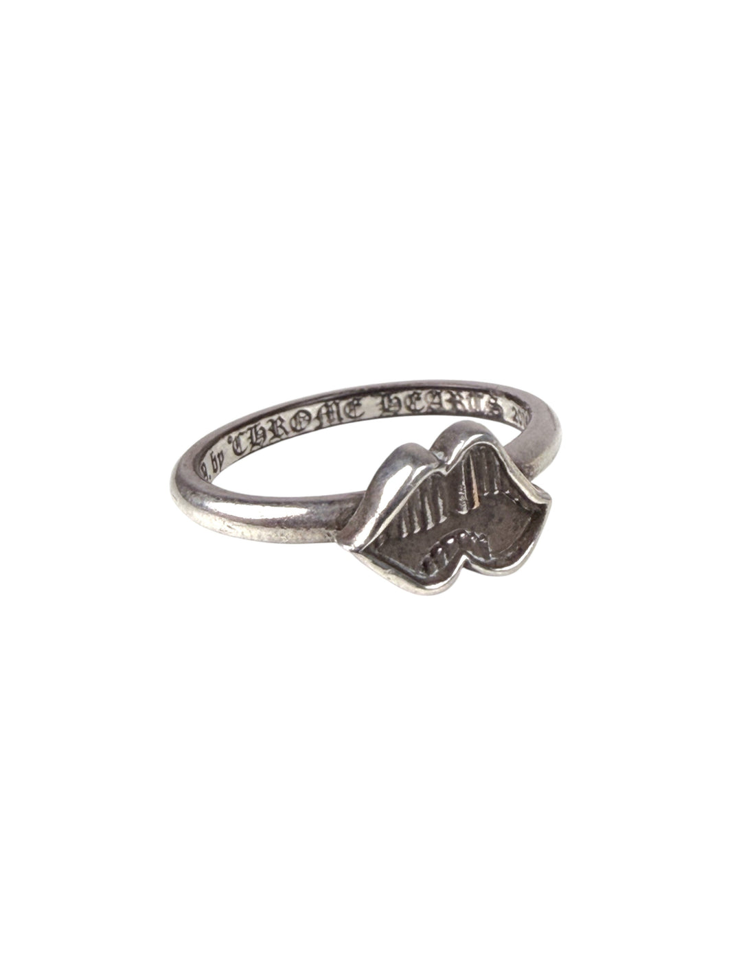 Chrome Hearts Matty Boy Sculpted Chomper Teeth Silver Ring
