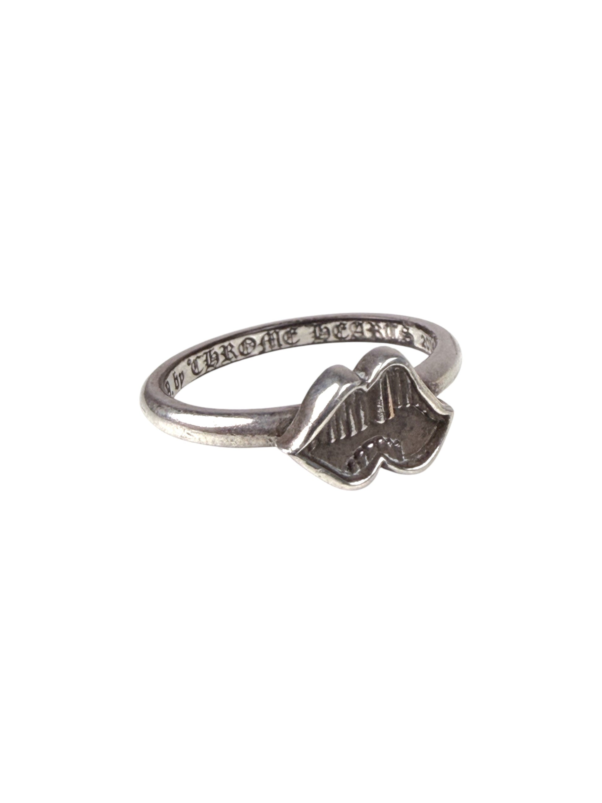 Chrome Hearts Matty Boy Sculpted Chomper Teeth Silver Ring