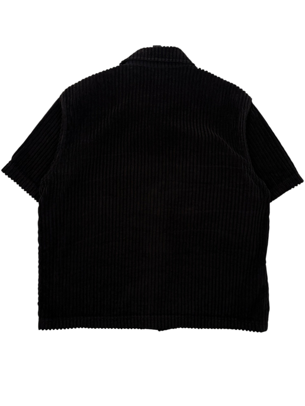 Silver Scroll Label Chrome Hearts Chomper Corduroy Shirt Black