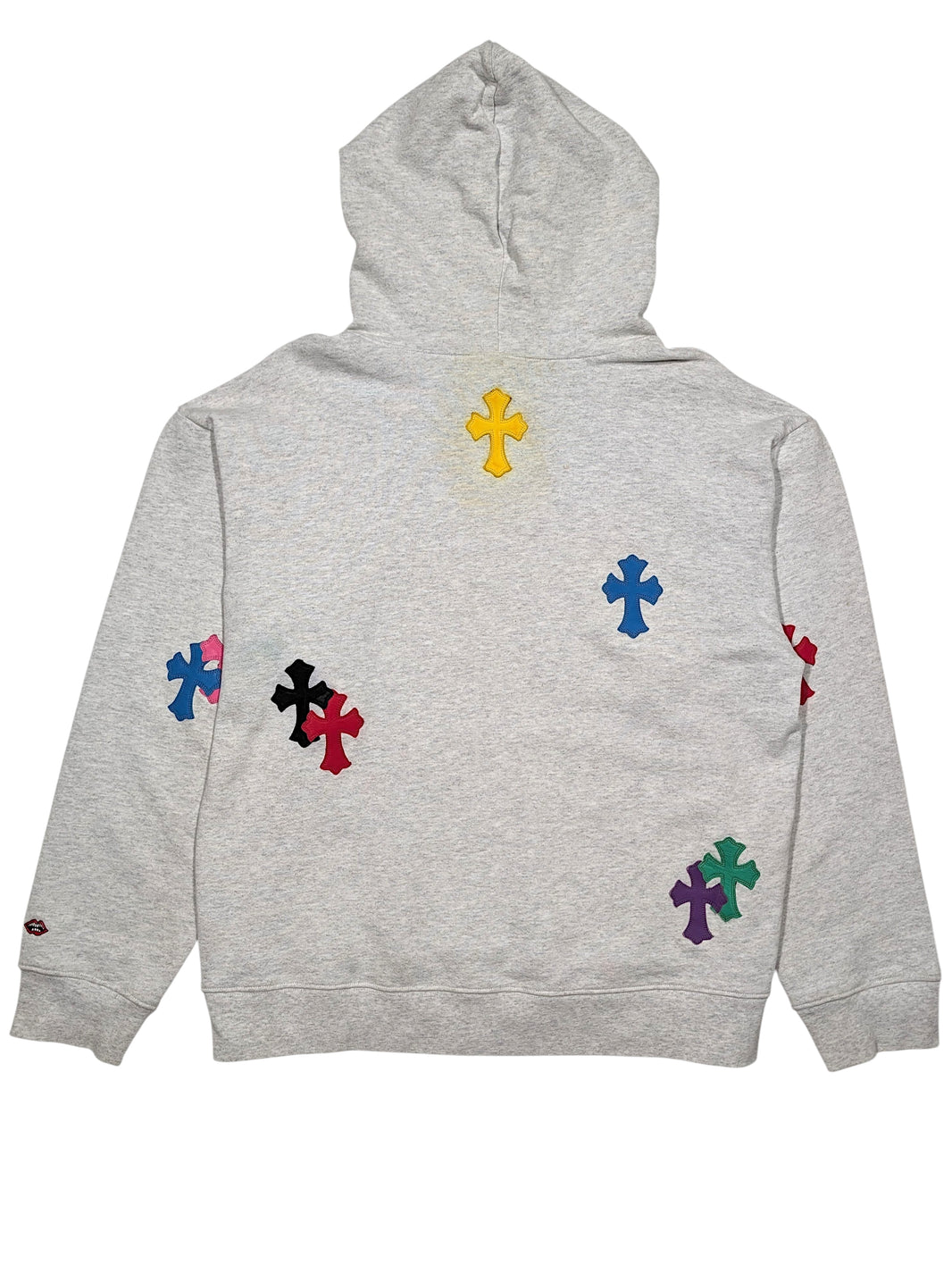 Chrome Hearts Matty Boy Multi Cross Patch Hoodie Sterling Silver Hardware