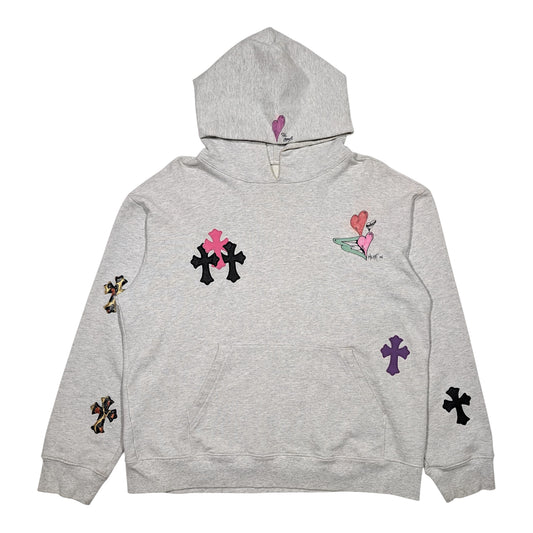 Chrome Hearts Matty Boy Multi Cross Patch Hoodie Authentic Hoodies