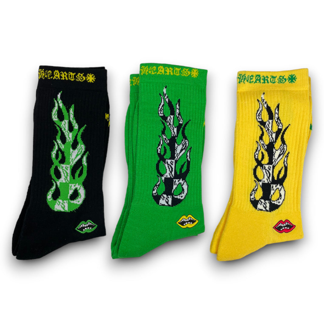 Chrome Hearts Matty Boy Flame Socks 3-Pack