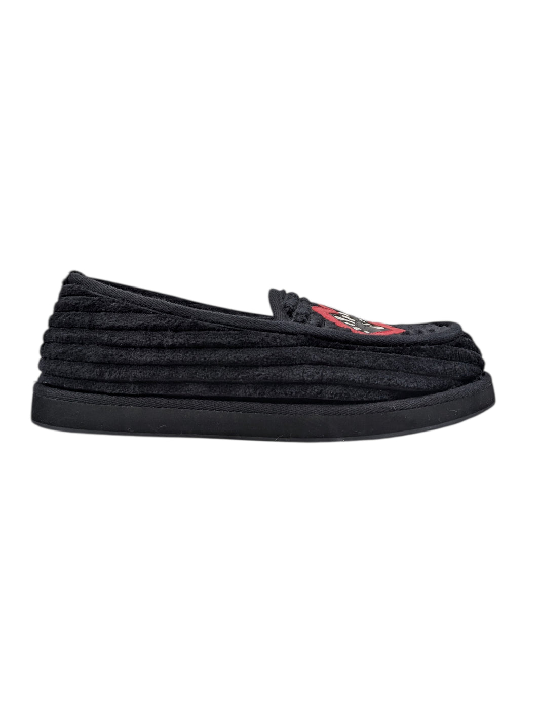 Chrome Hearts Matty Boy Chomper Patch Corduroy Slippers Sterling Silver Hardware