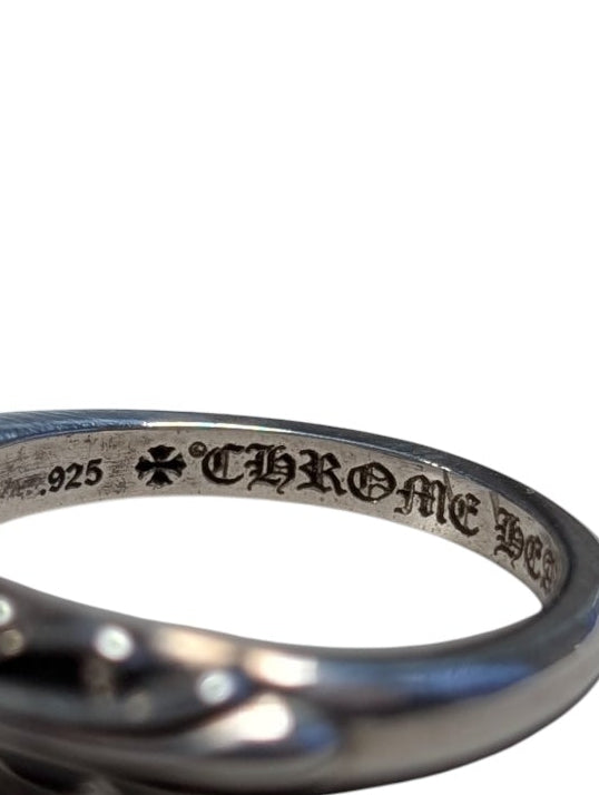 Chrome Hearts Silver Baby Classic Floral Cross Ring Authenticated Designer