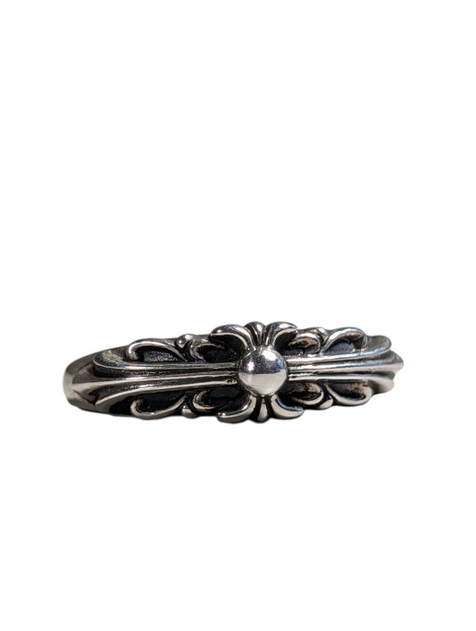 Chrome Hearts Silver Baby Classic Floral Cross Ring Authentic Rings