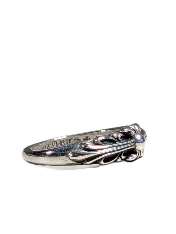 Baby Classic Floral Cross Ring Silver