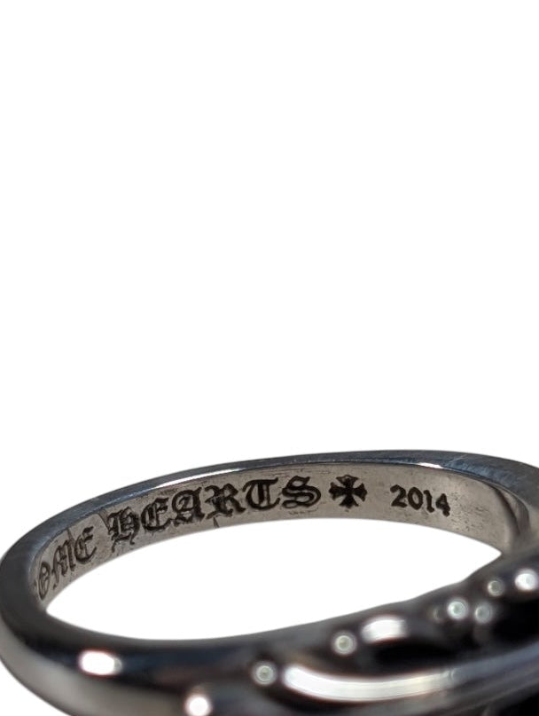 Baby Classic Floral Cross Ring Silver