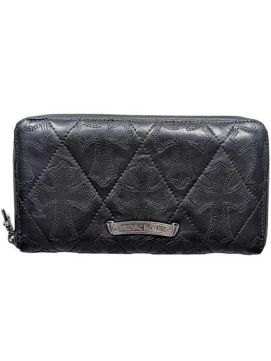 Chrome Hearts Quilted Cross Patch Zip Wallet Authentic Wallets