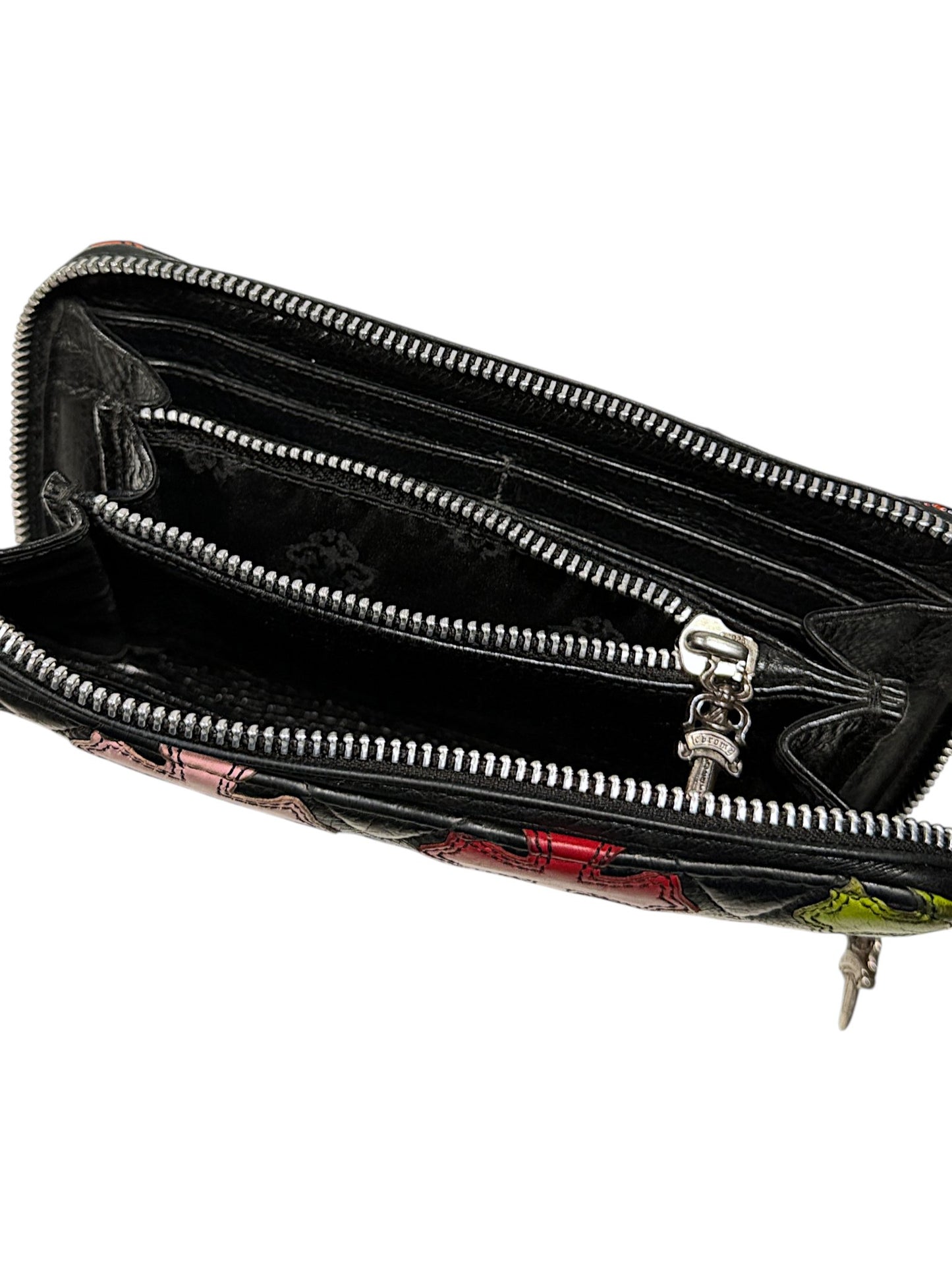 CH REC-F Zip Wallet Black Leather Card Slots