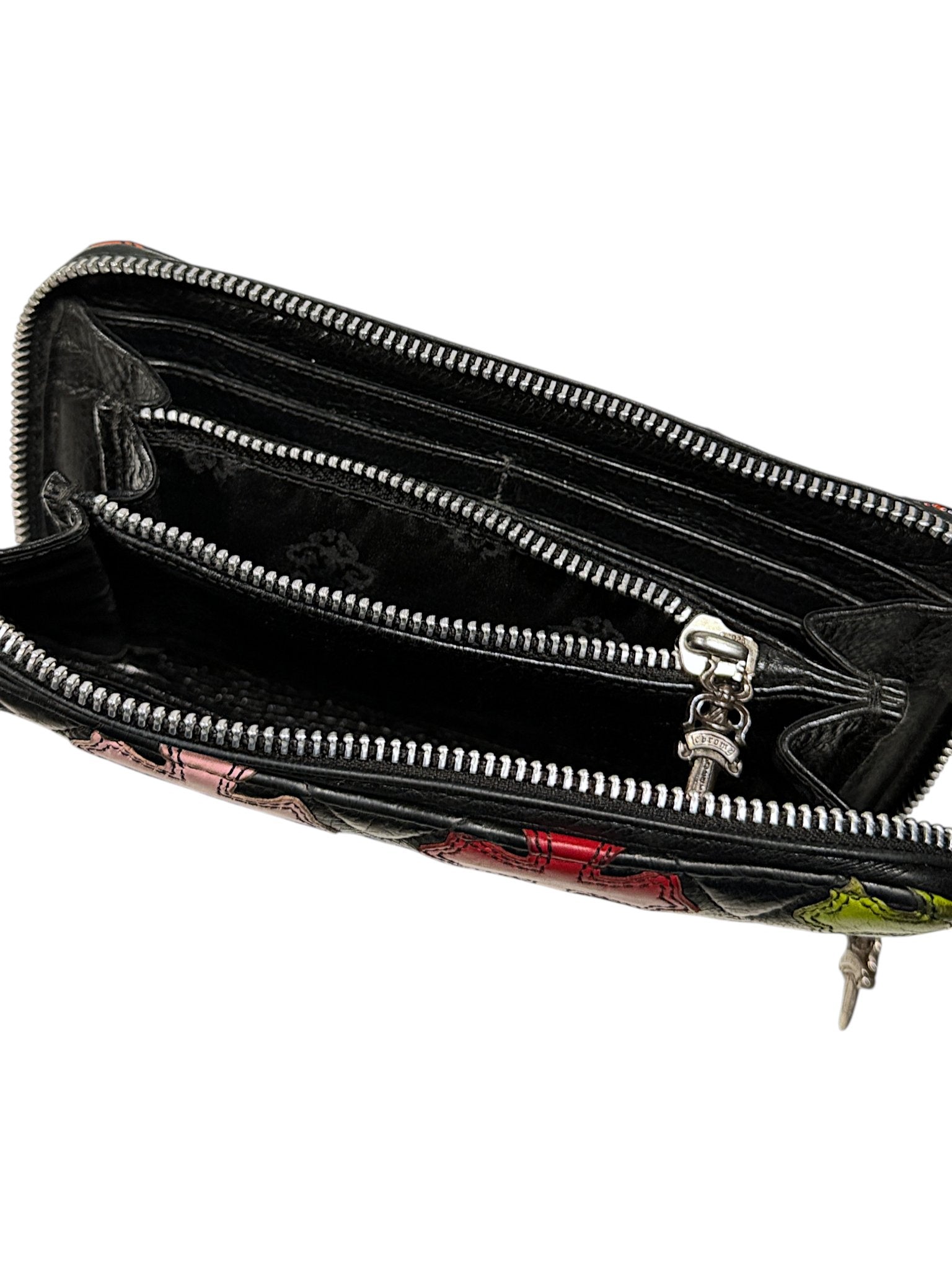 CH REC-F Zip Wallet Black Leather Card Slots
