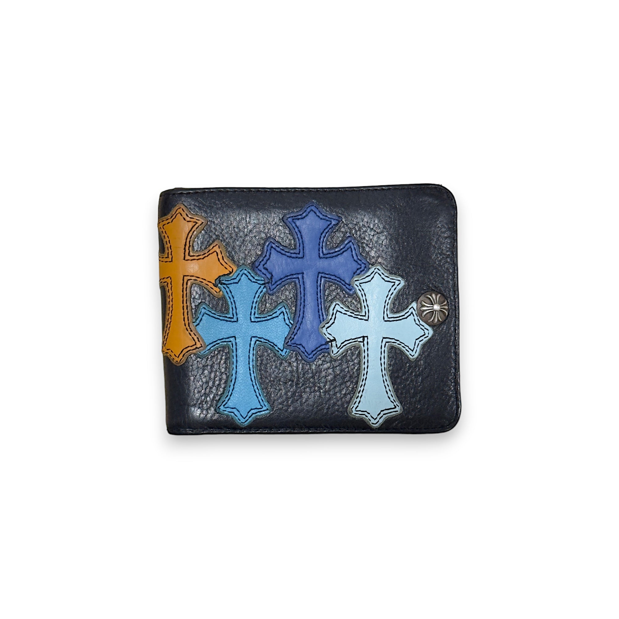 1/1 Multi Color Cross Patch Bifold Wallet by Chrome Hearts | YP Collective