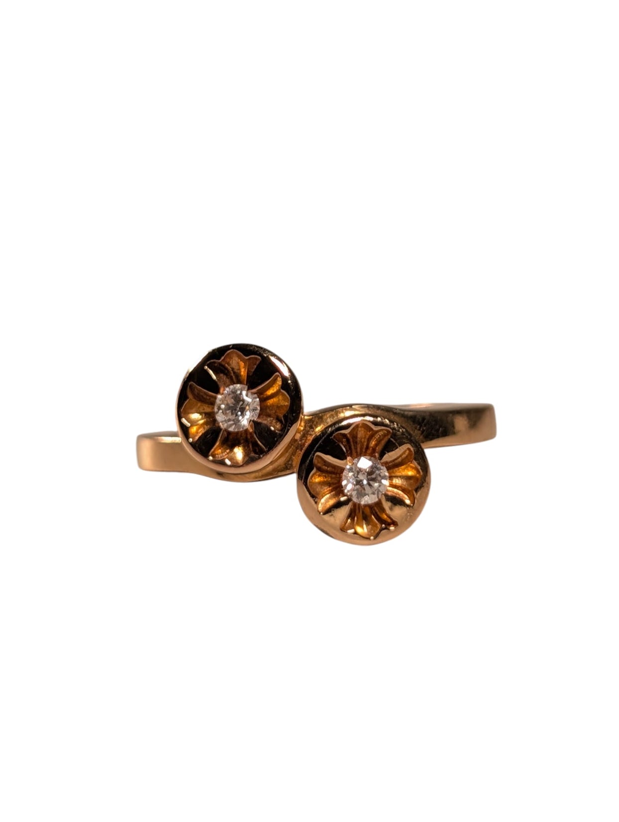 Chrome Hearts Gold Double Negative CH Plus Nail Diamond Ring Verified YP Collective