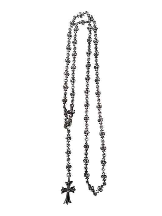 Chrome Hearts 30" Tiny E Rosary Necklace w/ Babyfat & Tiny Fat Authentic Necklaces