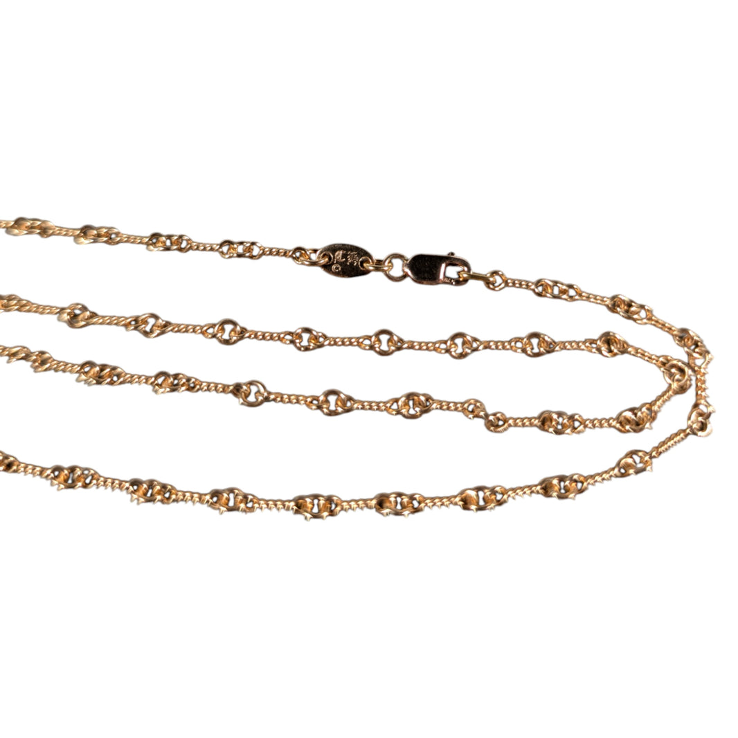 Chrome Hearts 22k Gold Twist Chain Sterling Silver Hardware