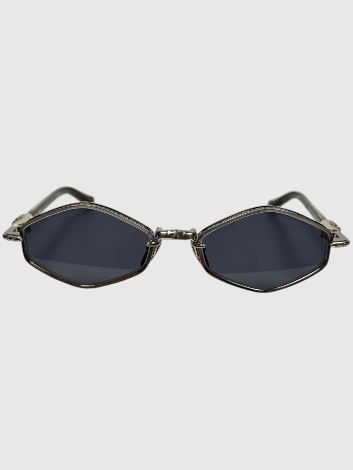 Chrome Hearts Nip Slip Sunglasses Black Lenses Silver Hexagon Frame