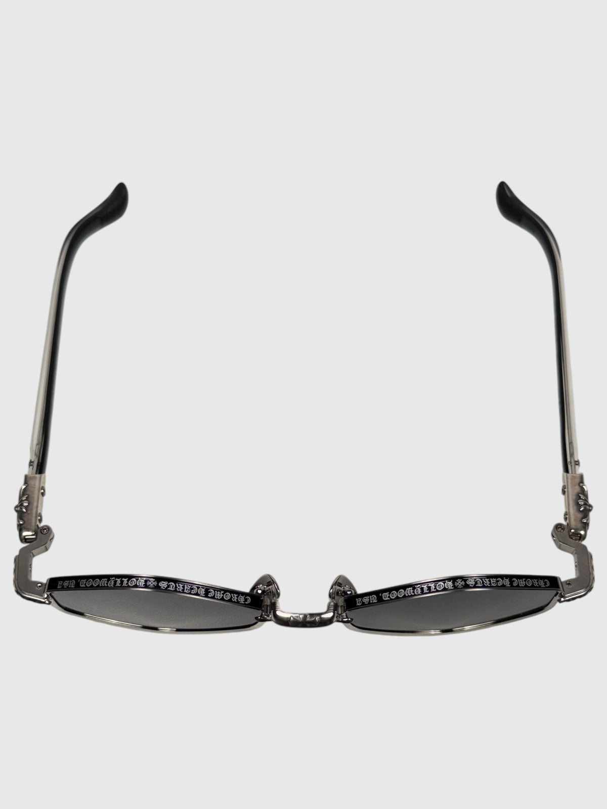 Scroll Logo Rim on Chrome Hearts Nip Slip Hexagon Sunglasses