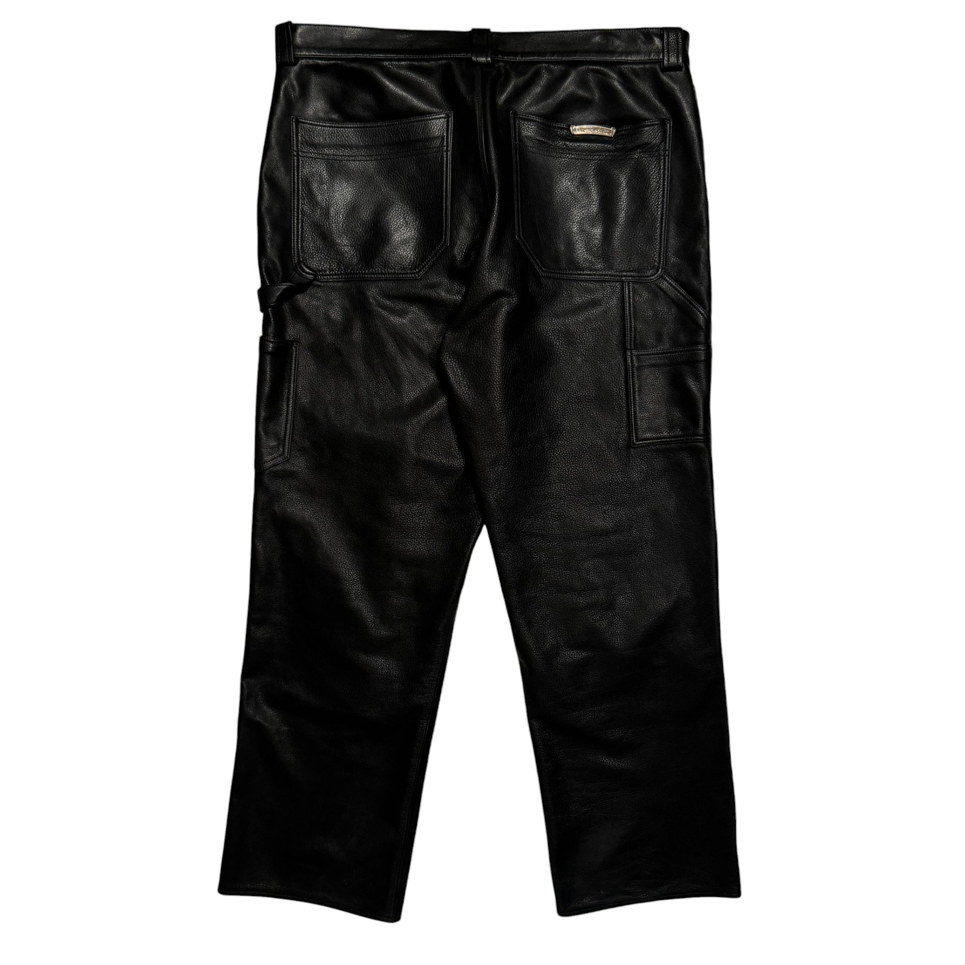 chrome heart leather pants