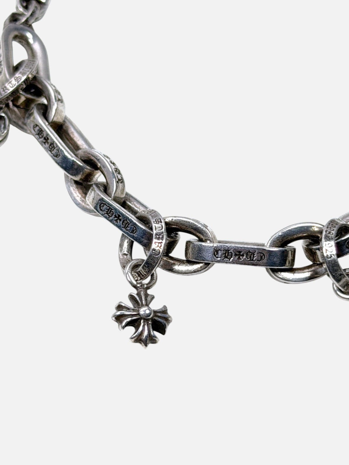 CH Plus Charm on Chrome Hearts .925 Silver Paper Chain