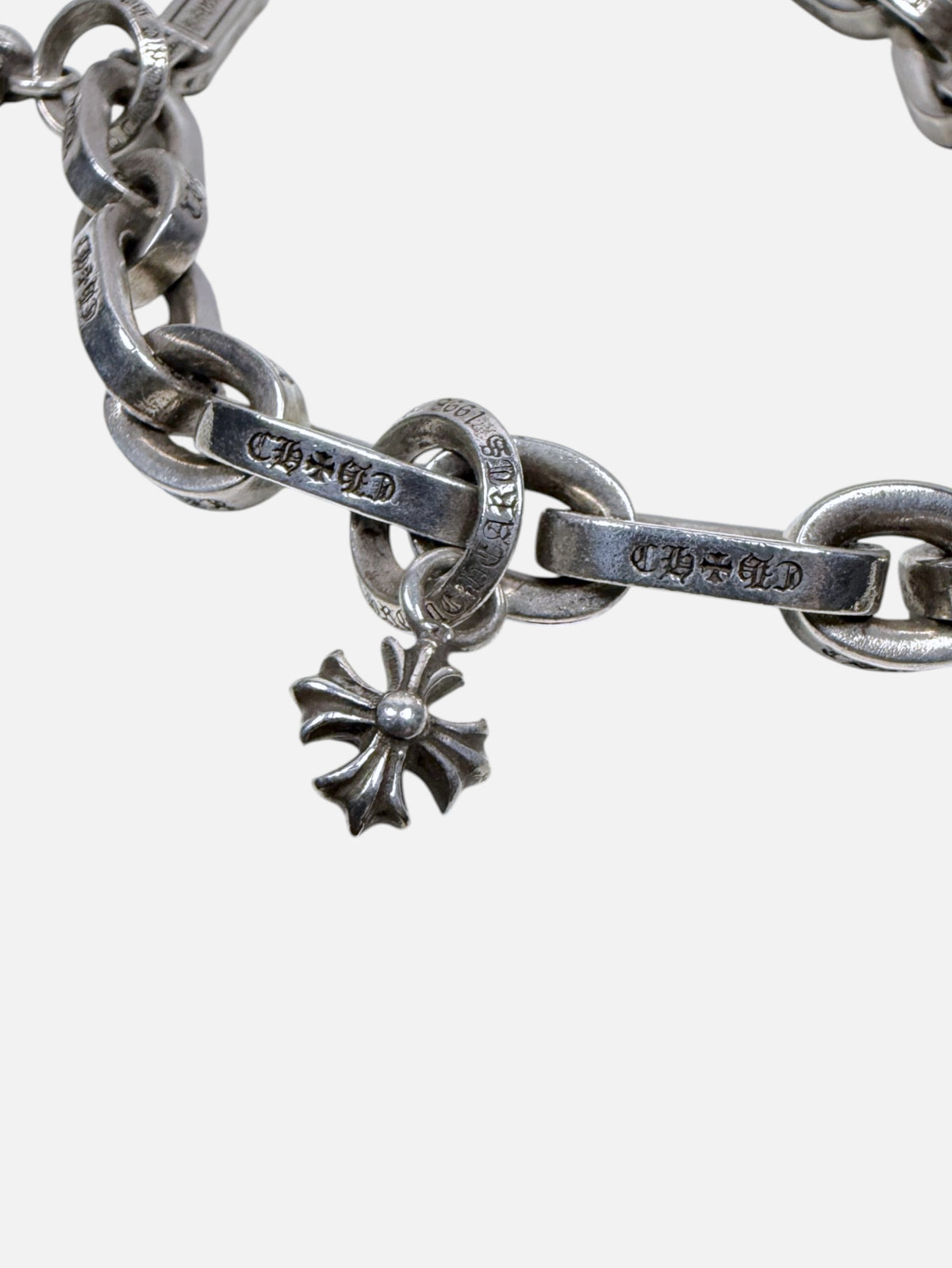 Paper Chain Links with CH Plus Charm Chrome Hearts Bracelet