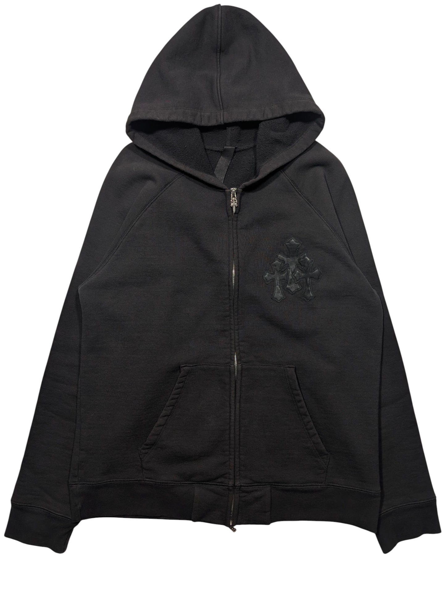 Paper Jam Triple Cross Patch Zip Up Hoodie