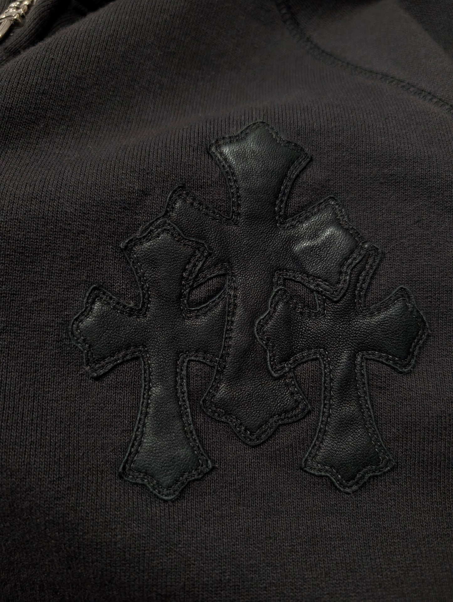 Paper Jam Triple Cross Patch Zip Up Hoodie