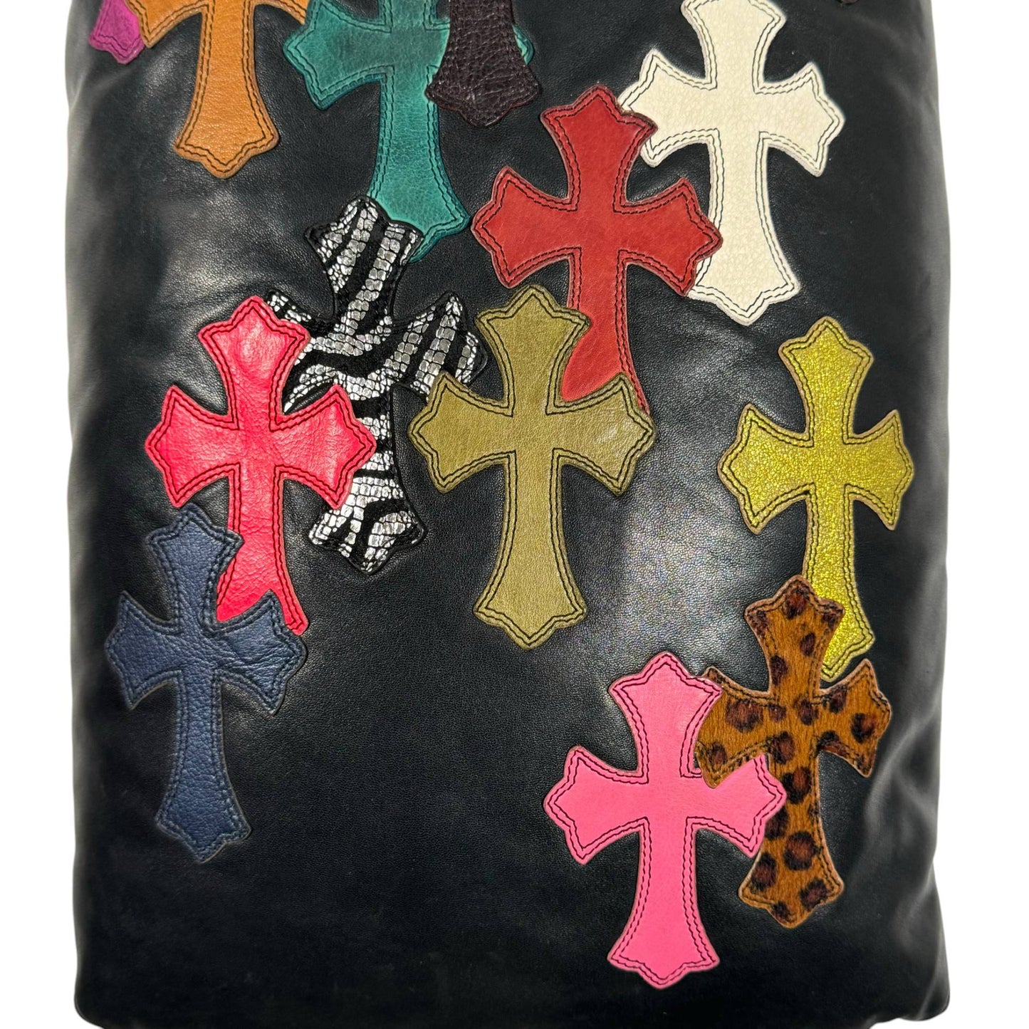 1/1 Multi Color Cross Patch Pillow