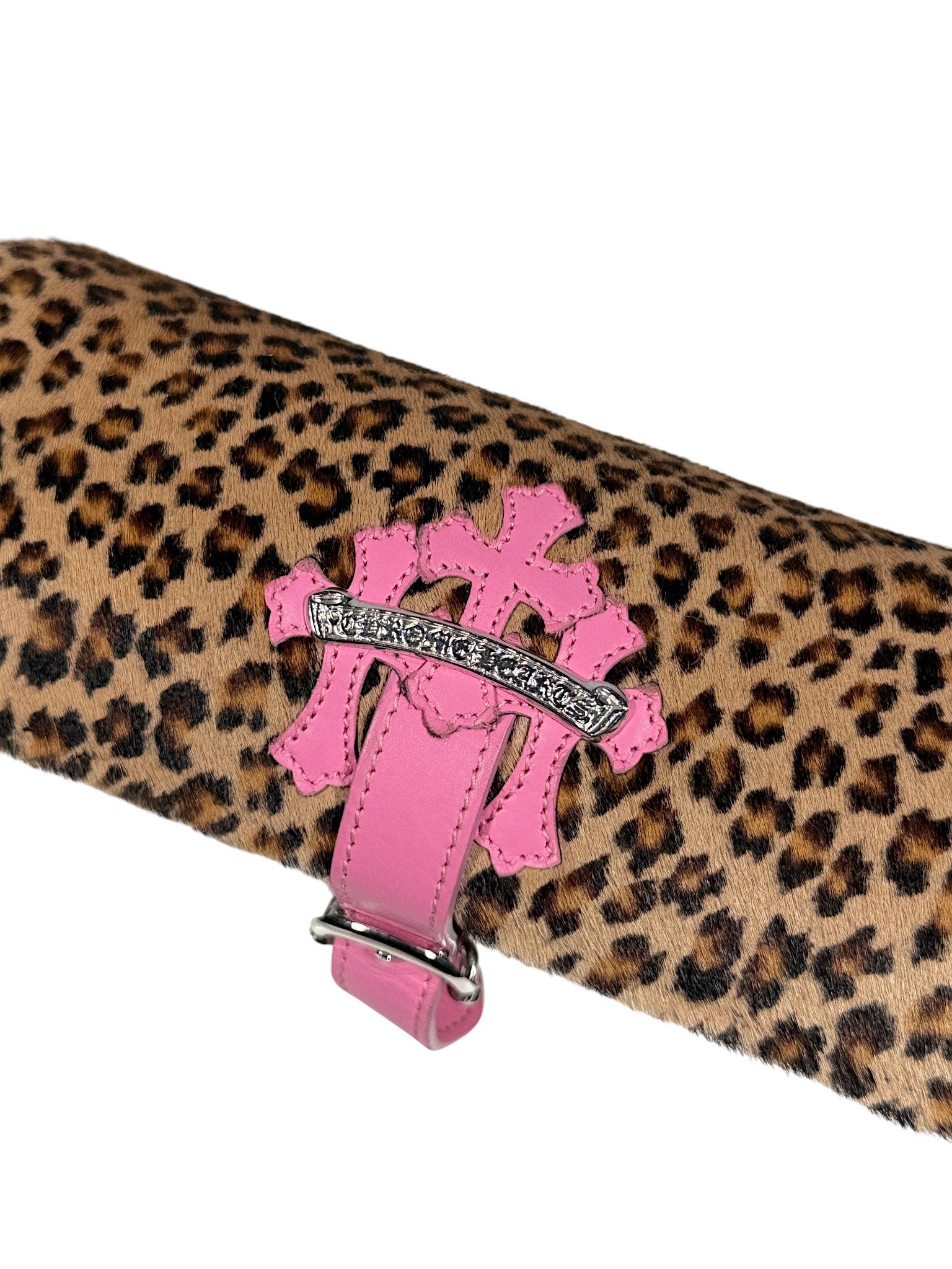 Chrome Hearts Pink Cross Patch Scroll Banner Hardware Detail
