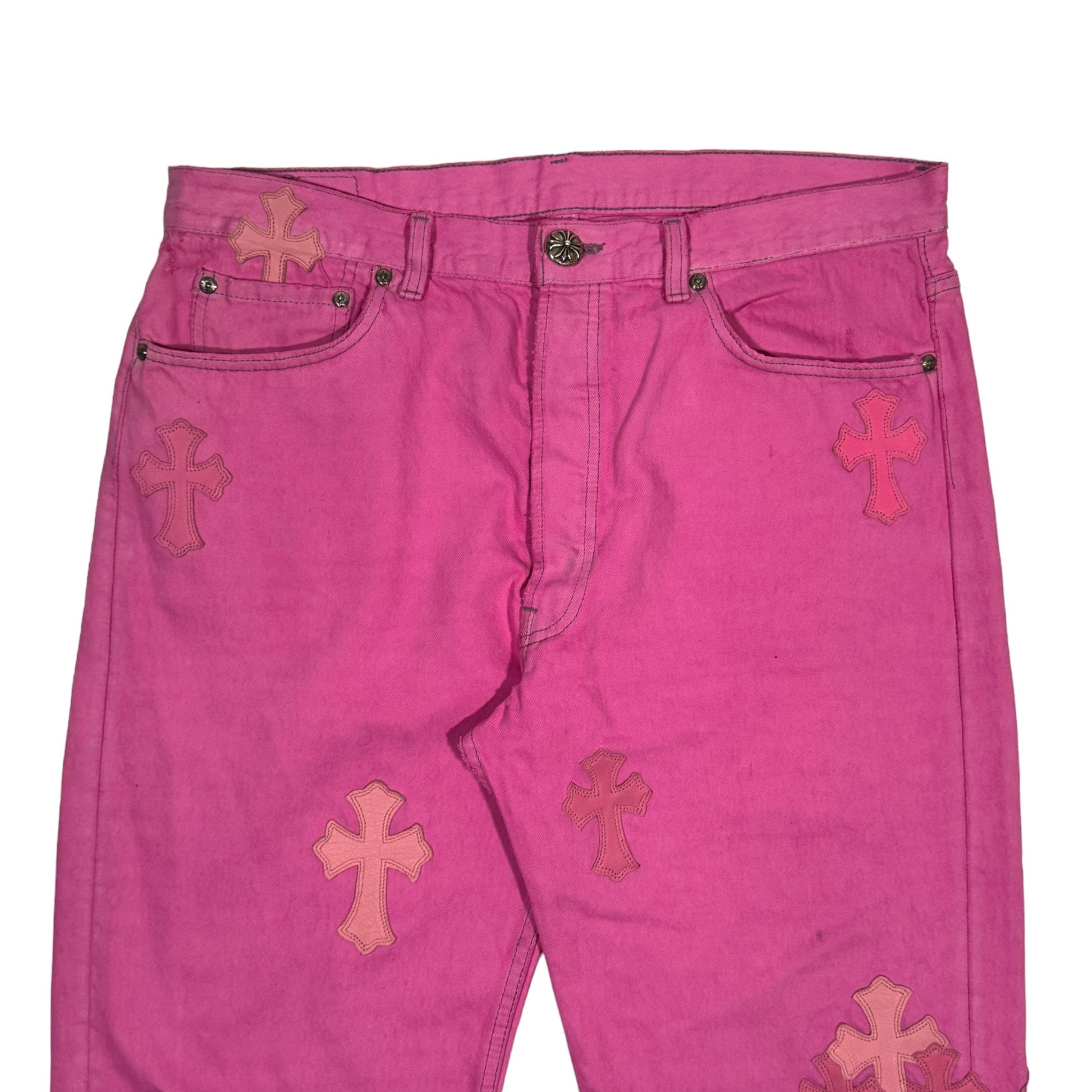 Chrome Hearts Pink Jeans