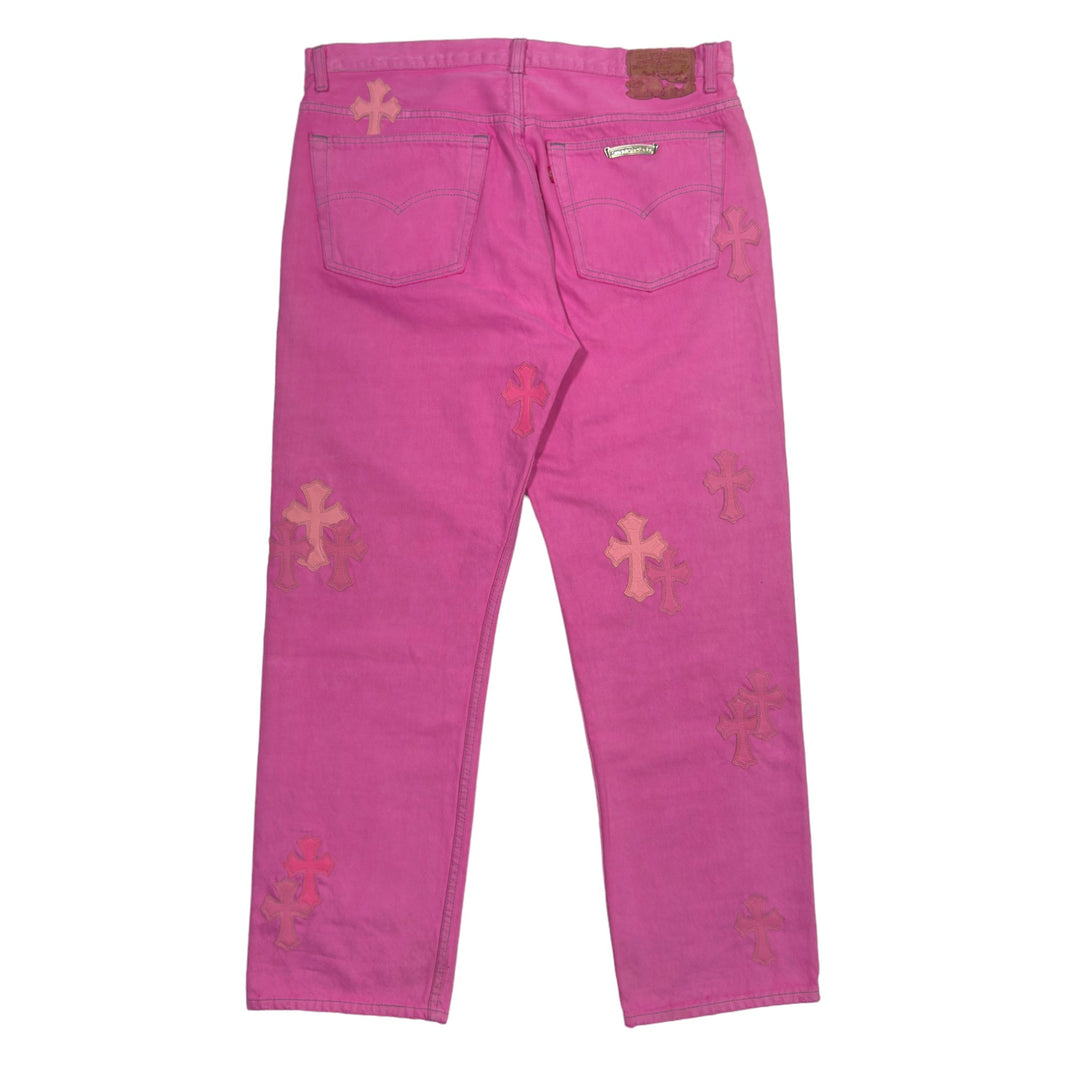 Chrome Hearts Sex Records Levi’s Cross Patch Jeans Sterling Silver Hardware