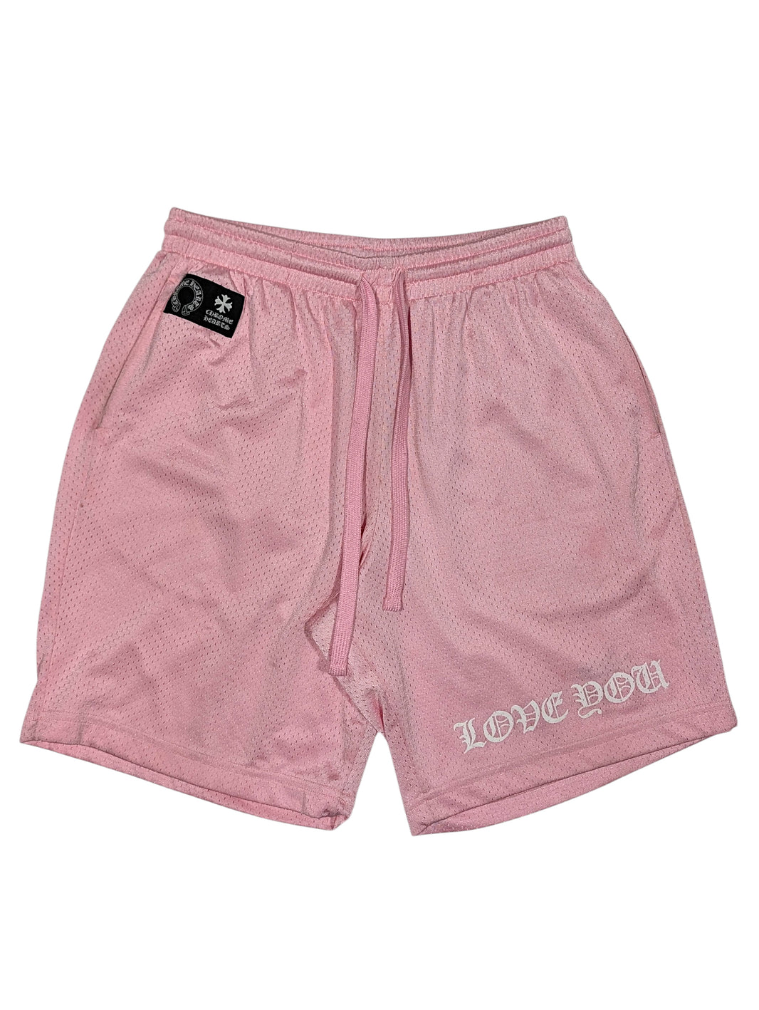 Love You Pink Mesh Shorts
