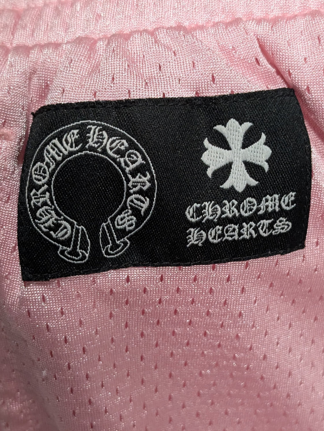 Chrome Hearts Pink Mesh "Love You" Basketball Shorts Archival