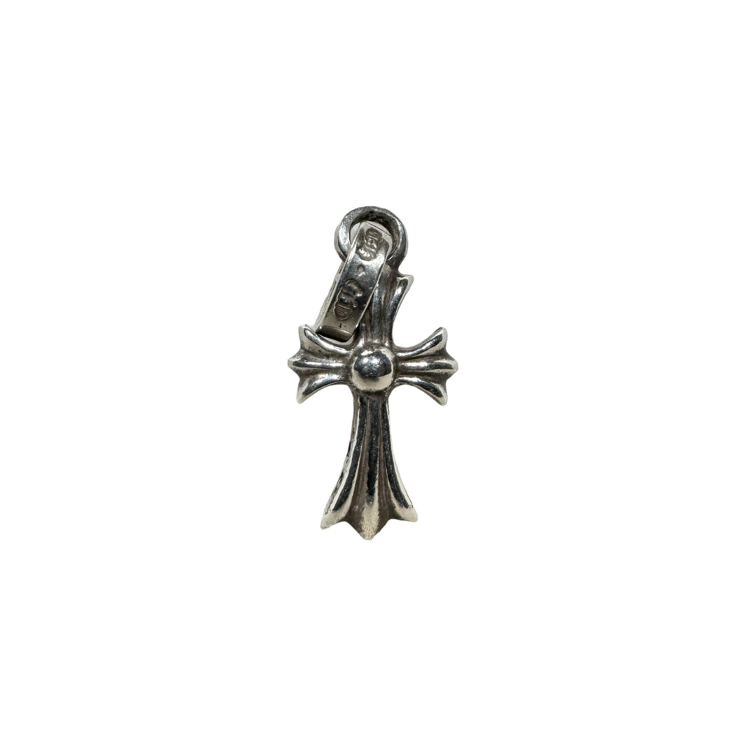 Chrome Hearts Pink Sapphire Baby fat Cross Pendant Charm .925 Silver Sterling Silver Hardware