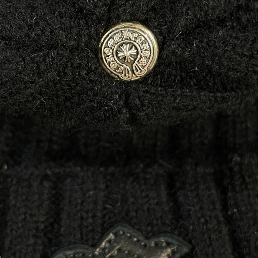 Chrome Hearts Plus Patch Beanie Sterling Silver Hardware