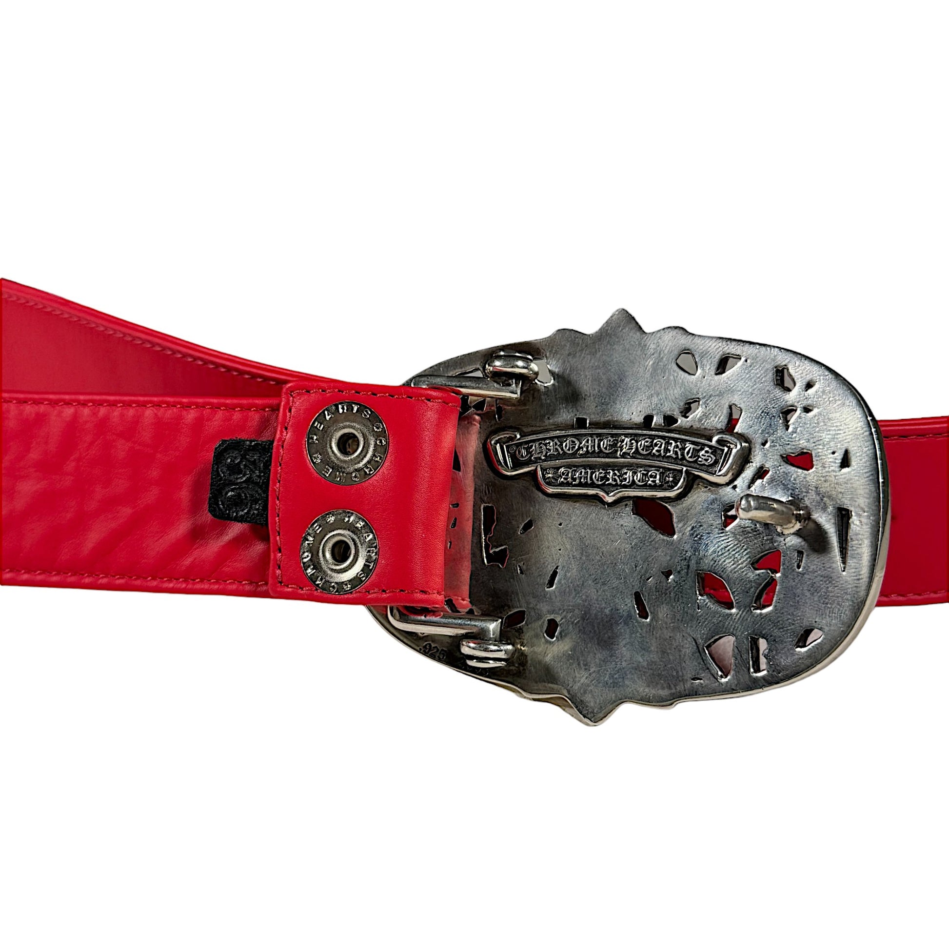 Chrome hearts red belt