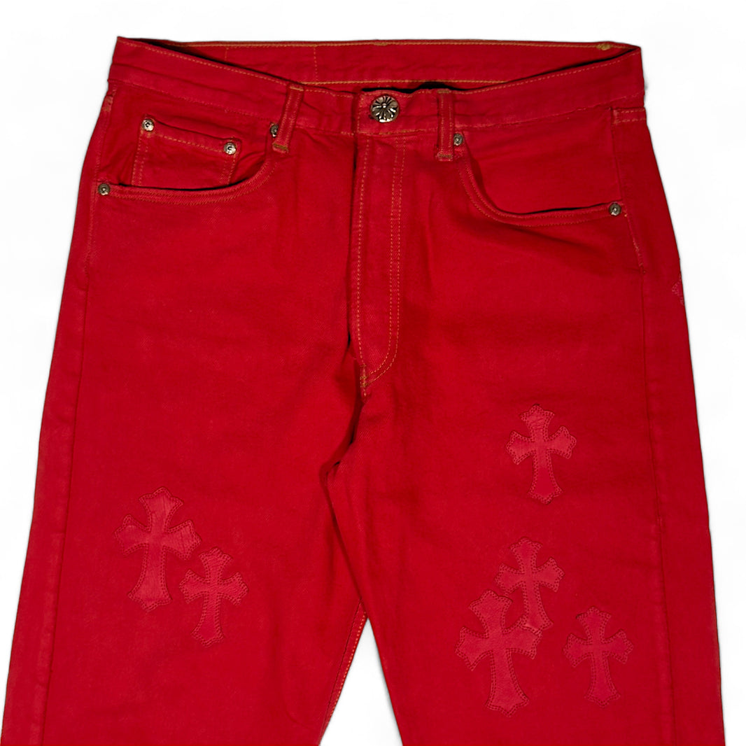 Chrome Hearts Red Cross Patch Vintage Levi's Jeans Verified YP Collective