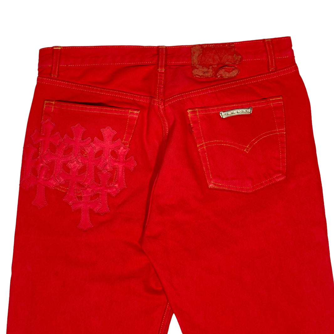 Chrome Hearts Red Cross Patch Vintage Levi's Jeans Archival