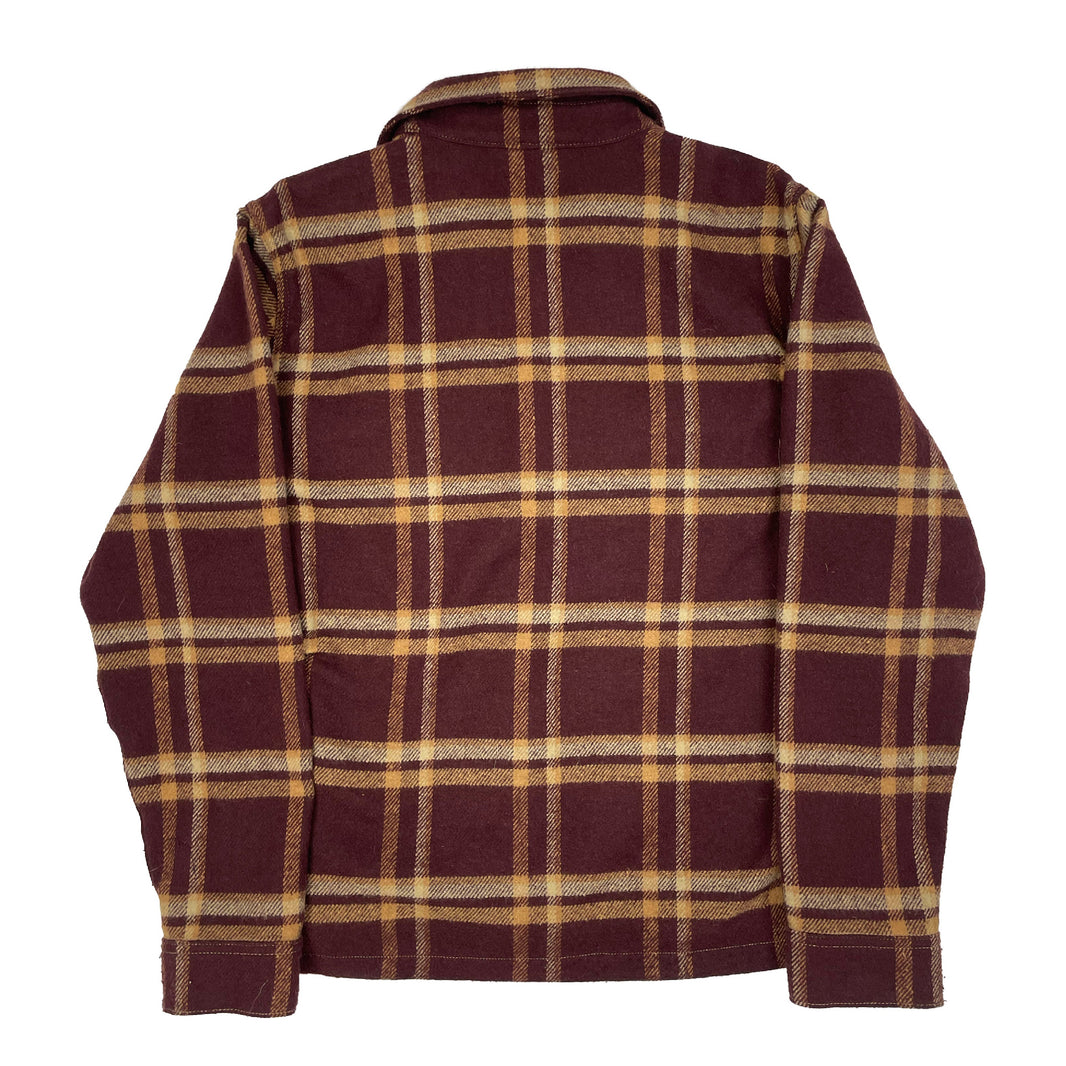 Chrome Hearts Merlot Wine Plaid Work Dog Flannel Shirt Sterling Silver Hardware