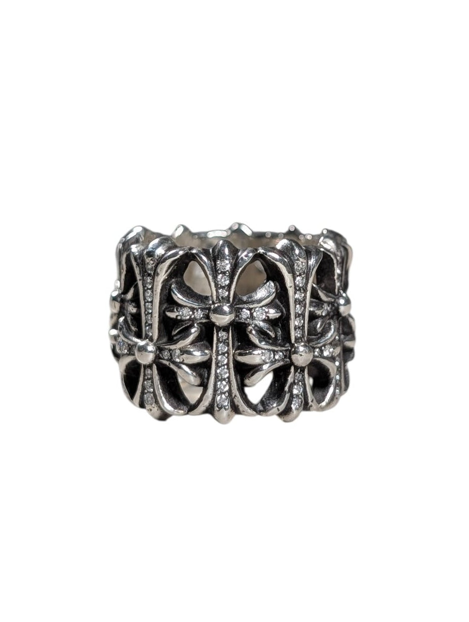 Diamond Cemetery Cross Ring