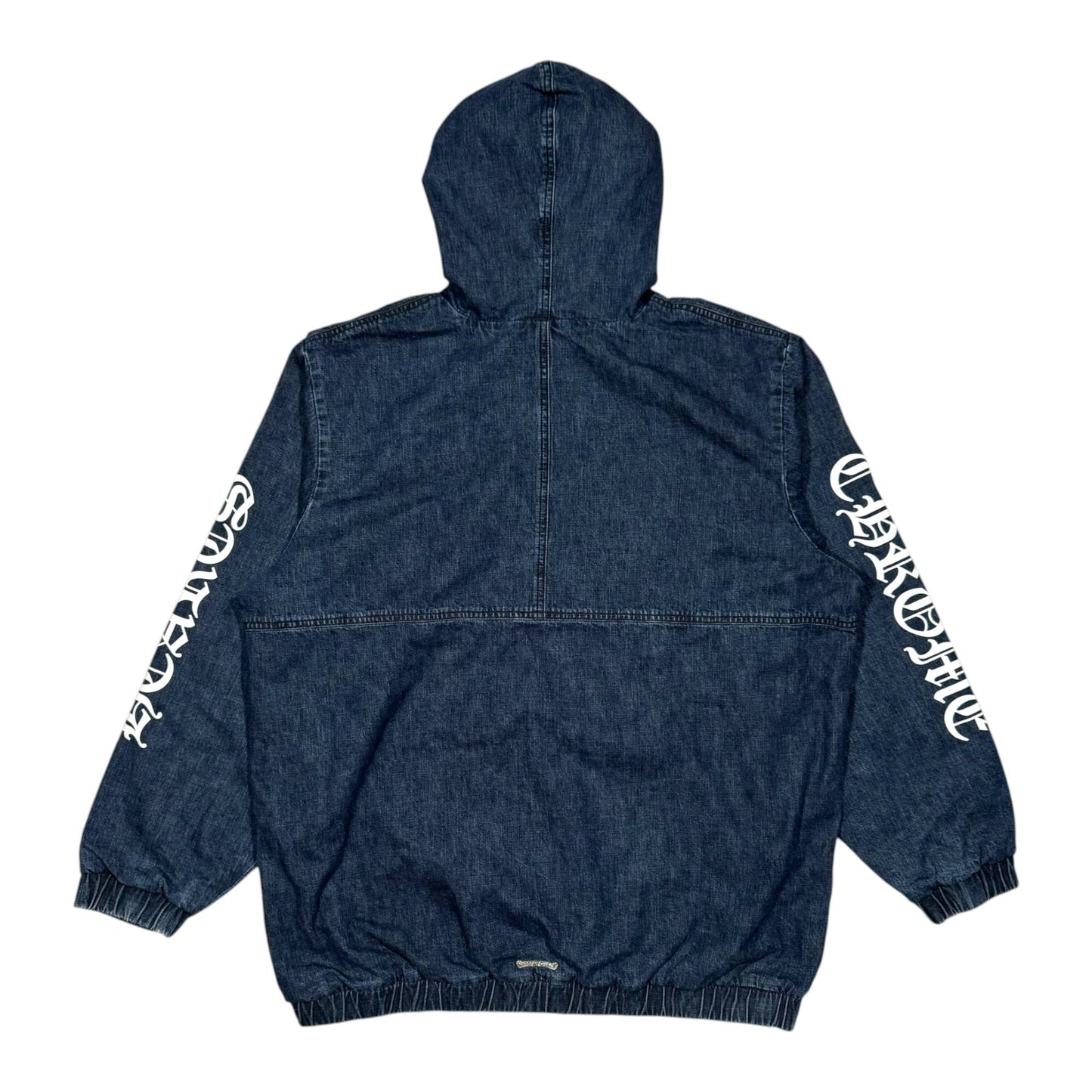 Denim White Cross Patch Anorak Zip Jacket